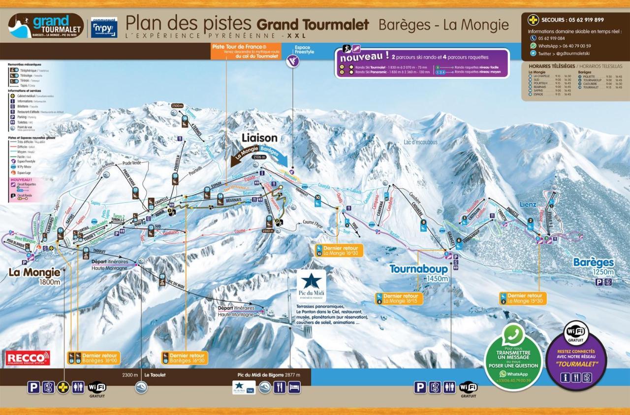 Duplex 8 Couchages, Au Pied Des Pistes De La Mongie公寓 外观 照片